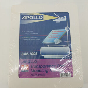 Apollo 342-1003 Transparency Film Mounting Frames 50ct SEALED